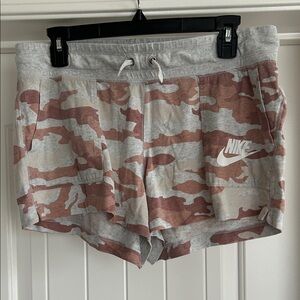 Nike Women's Athletic Shorts - Pink and Gray Camouflage